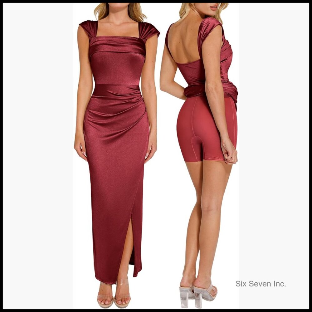 Maxi Dress With Built-In Shapewear, Off Shoulder, Multi-Way Wear